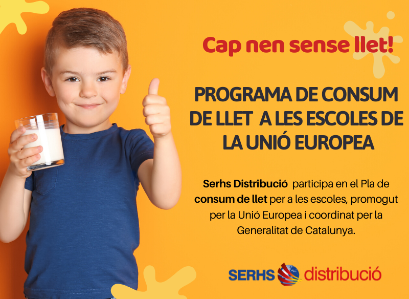 Serhs Distribució participa en el programa de consum de llet a les escoles de la U.E.